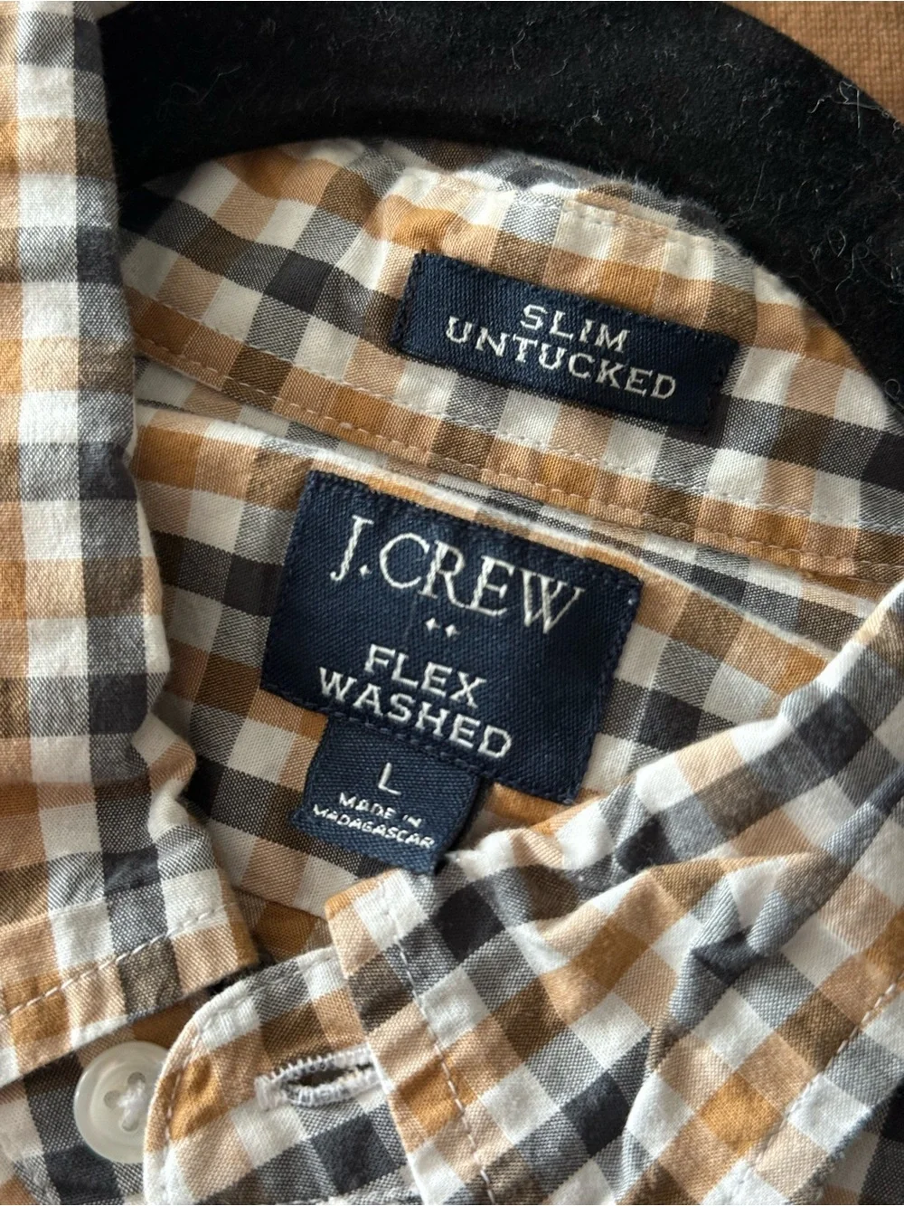 J. Crew Slim Fit Men’s Checkered Button Down Size L